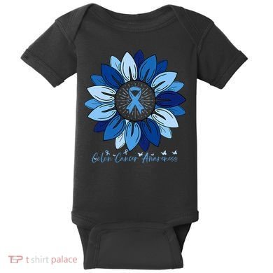 Sunflower Colon Cancer Awareness Month Baby Bodysuit