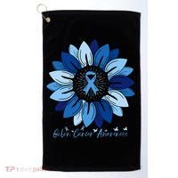 Sunflower Colon Cancer Awareness Month Golf Towel thumb 0