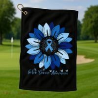 Sunflower Colon Cancer Awareness Month Golf Towel thumb 1