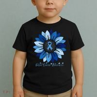 Sunflower Colon Cancer Awareness Month Toddler T-Shirt thumb 2
