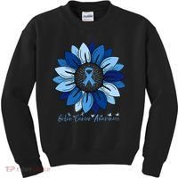 Sunflower Colon Cancer Awareness Month Kids Sweatshirt thumb 0