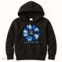 Sunflower Colon Cancer Awareness Month Kids Hoodie thumb 0