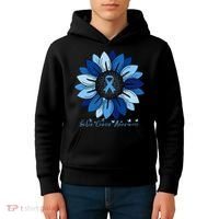 Sunflower Colon Cancer Awareness Month Kids Hoodie thumb 4