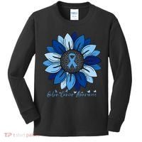 Sunflower Colon Cancer Awareness Month Kids Long Sleeve Shirt thumb 0