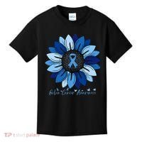 Sunflower Colon Cancer Awareness Month Kids T-Shirt thumb 0