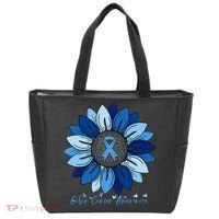 Sunflower Colon Cancer Awareness Month Tote Bag thumb 0