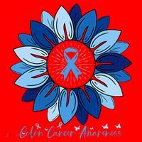 Sunflower Colon Cancer Awareness Month Santa Hat thumb 1