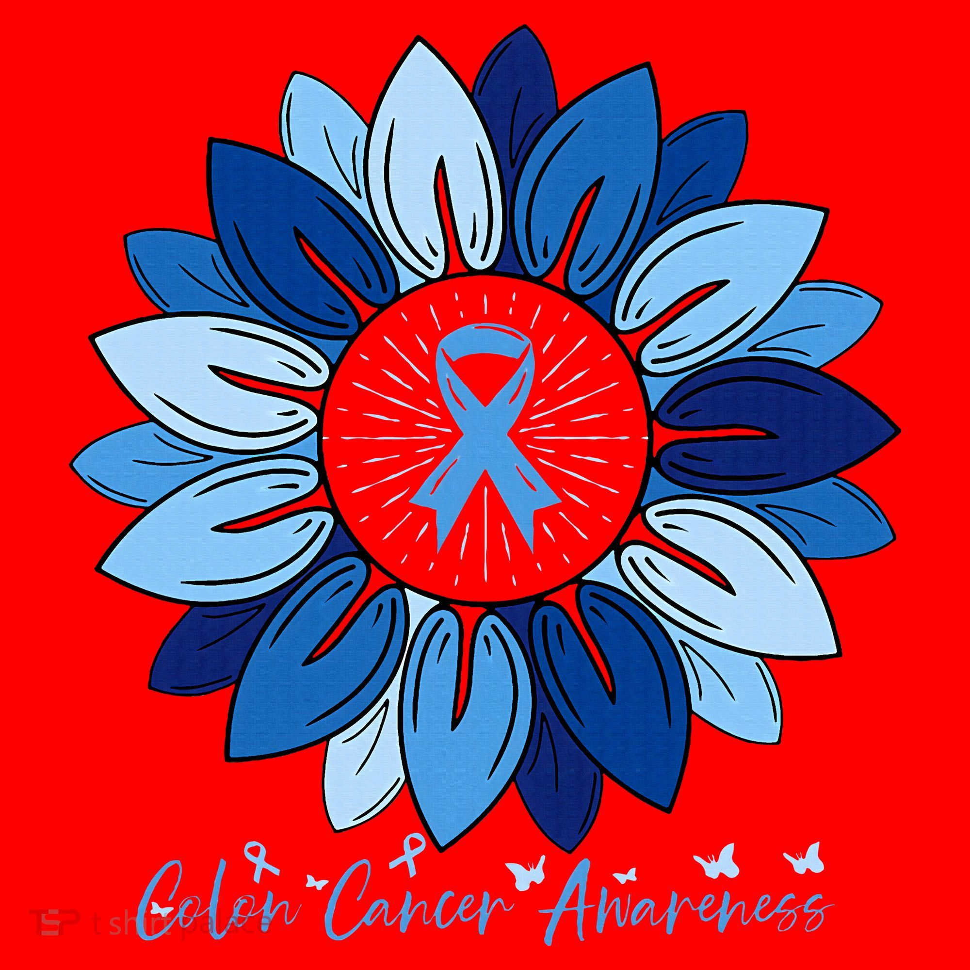 Sunflower Colon Cancer Awareness Month Santa Hat
