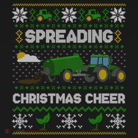 Spreading Christmas Cheer Farming Tractor Ugly Gift USA-Made Doggie Bandana thumb 2