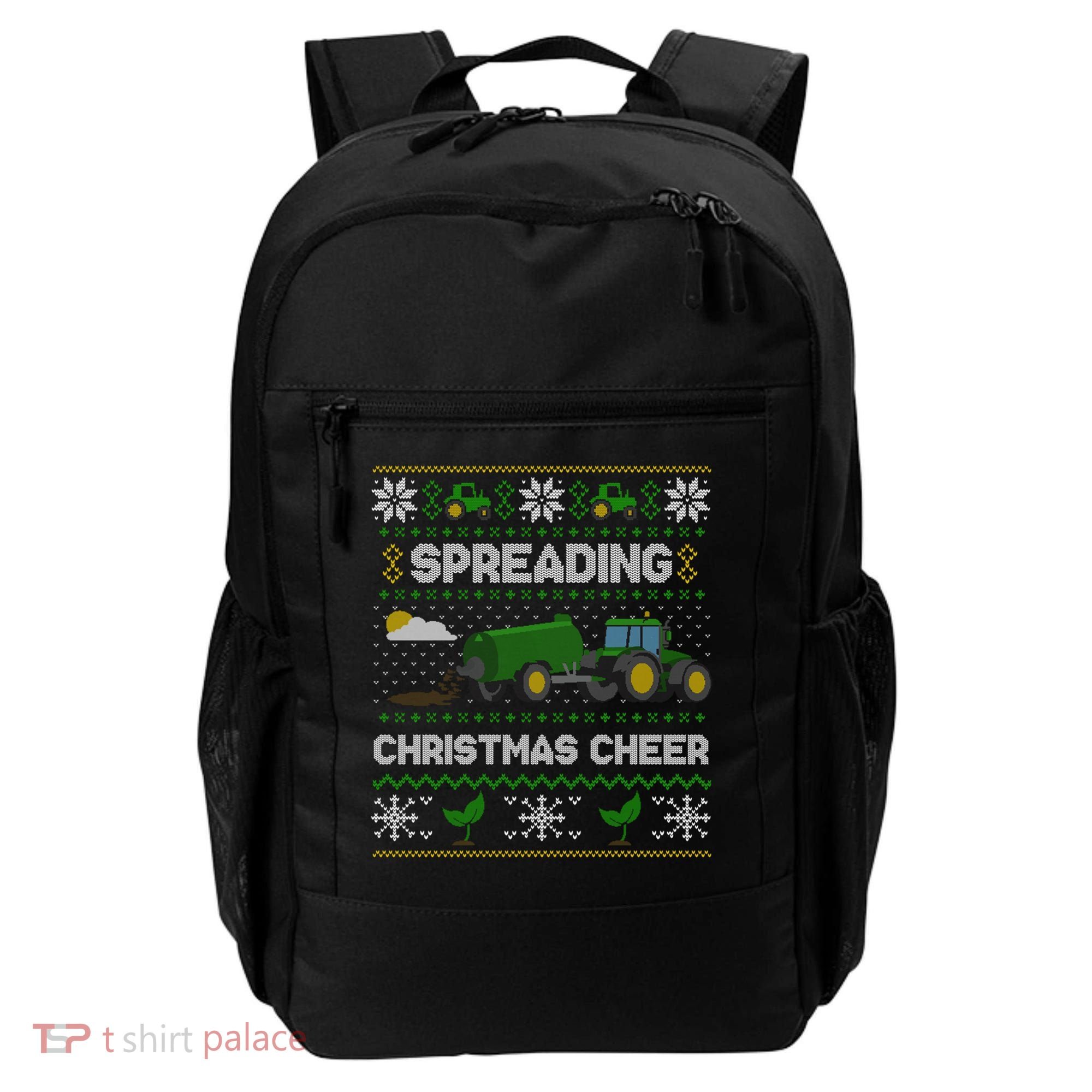 Spreading Christmas Cheer Farming Tractor Ugly Gift Backpack