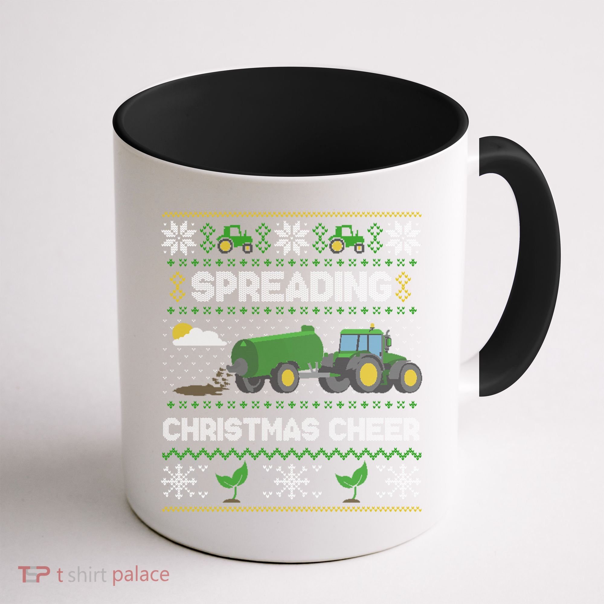 Spreading Christmas Cheer Farming Tractor Ugly Gift Coffee Mug