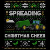 Spreading Christmas Cheer Farming Tractor Ugly Gift Coffee Mug thumb 5