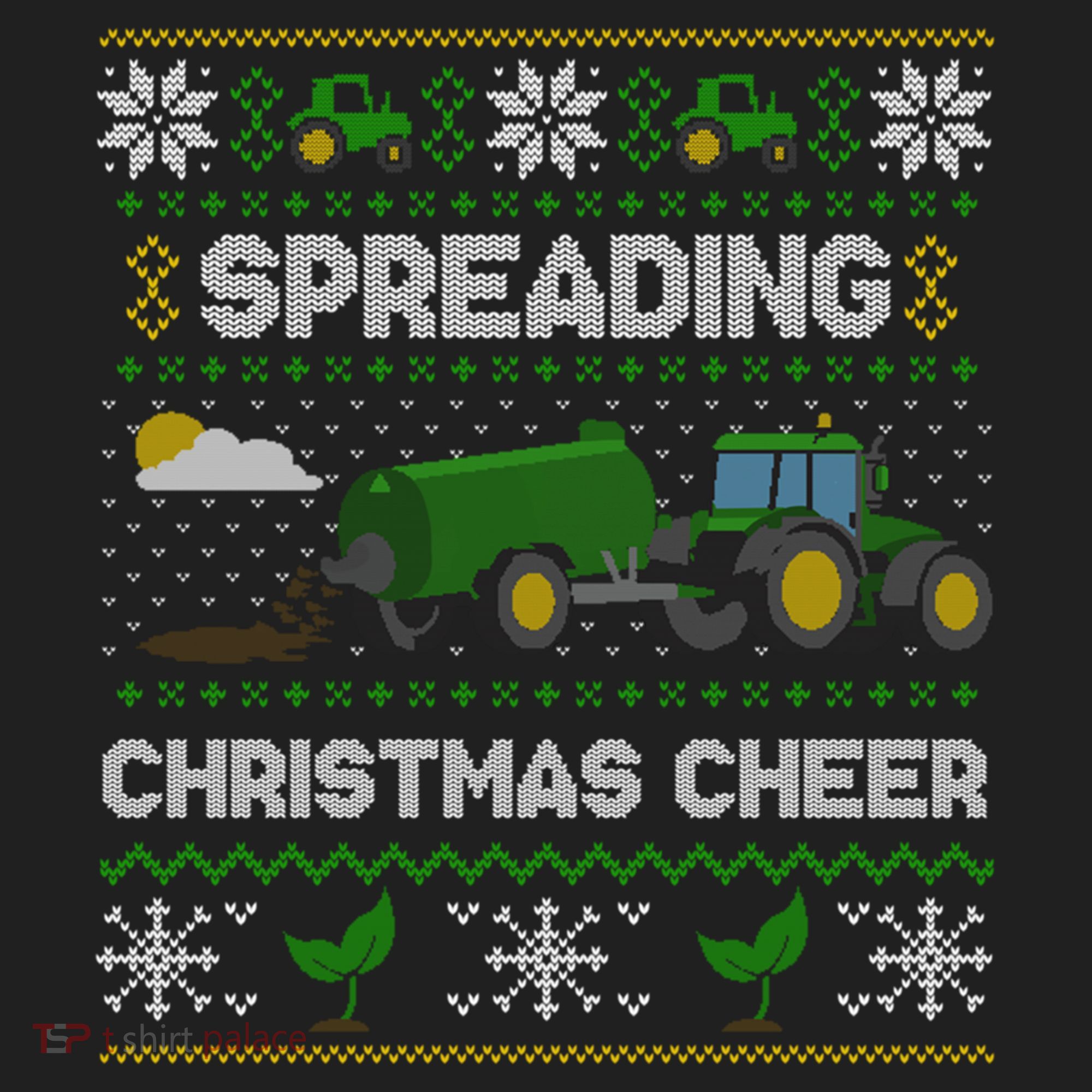 Spreading Christmas Cheer Farming Tractor Ugly Gift Beanie