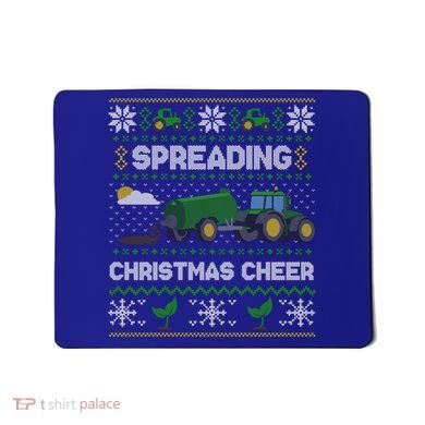 Spreading Christmas Cheer Farming Tractor Ugly Gift Mousepad
