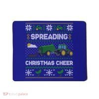 Spreading Christmas Cheer Farming Tractor Ugly Gift Mousepad thumb 0