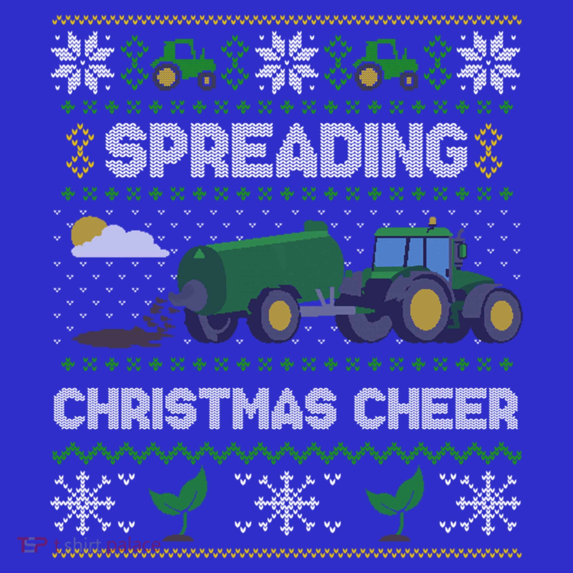 Spreading Christmas Cheer Farming Tractor Ugly Gift Women's Tank Top