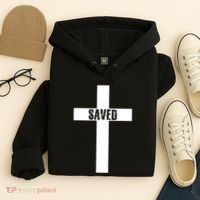 Saved Cross Christian Inspirational Hoodie thumb 4