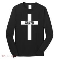 Saved Cross Christian Inspirational Long Sleeve Shirt thumb 0