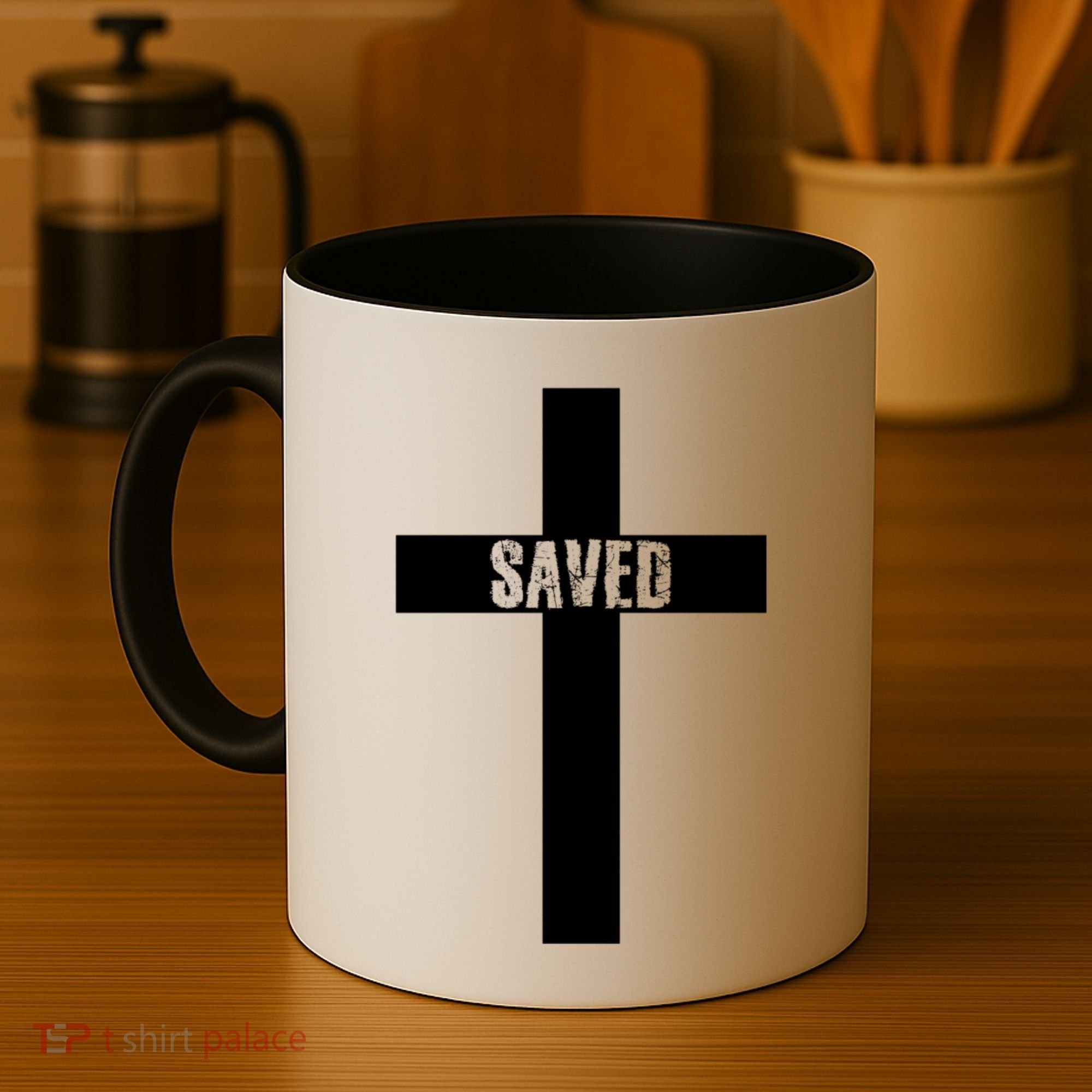 Saved Cross Christian Inspirational Coffee Mug