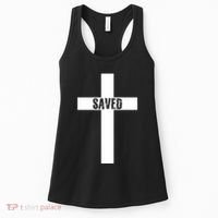 Saved Cross Christian Inspirational Women's Tank Top thumb 0