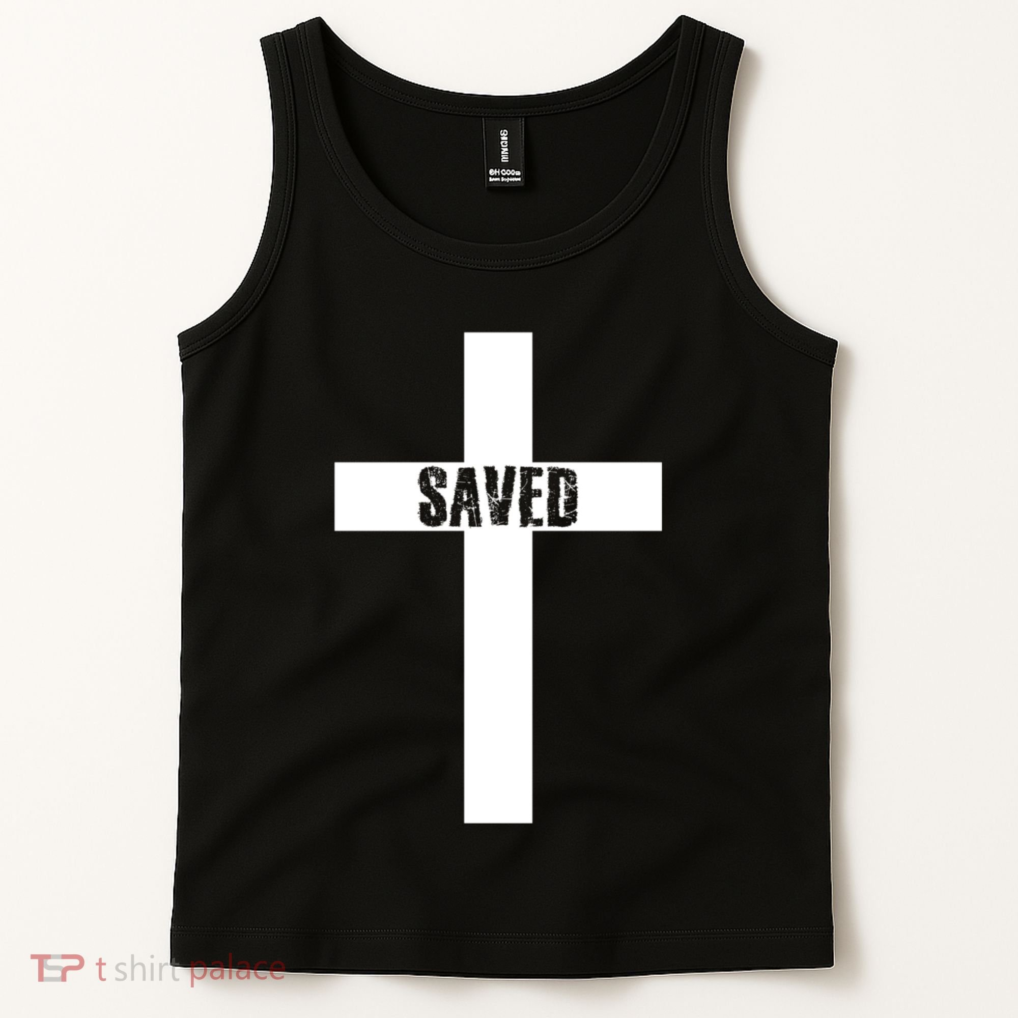 Saved Cross Christian Inspirational Tank Top
