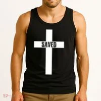 Saved Cross Christian Inspirational Tank Top thumb 3
