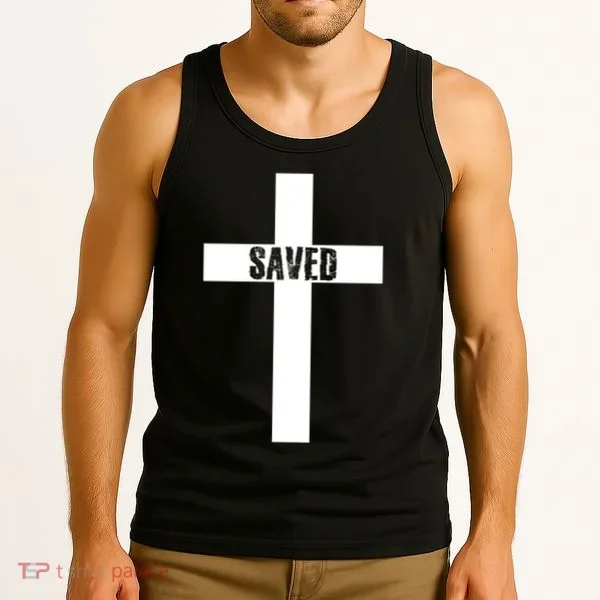 Saved Cross Christian Inspirational Tank Top