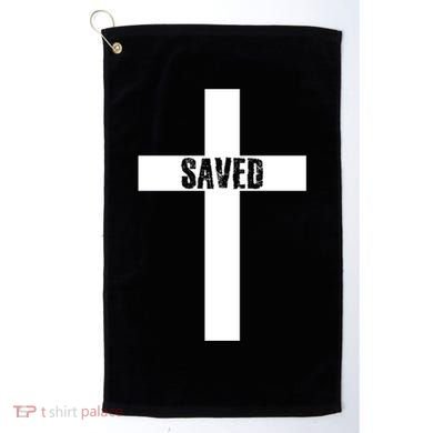 Saved Cross Christian Inspirational Golf Towel