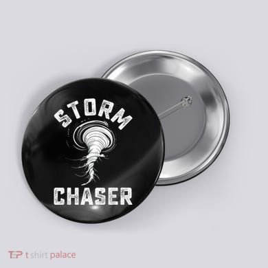 Storm Chaser Costume Tornado Twister Chasers Button
