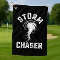 Storm Chaser Costume Tornado Twister Chasers Golf Towel thumb 1