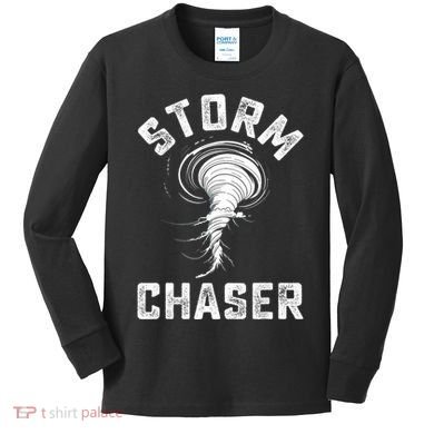 Storm Chaser Costume Tornado Twister Chasers Kids Long Sleeve Shirt