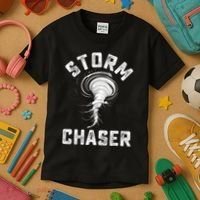 Storm Chaser Costume Tornado Twister Chasers Kids T-Shirt thumb 3