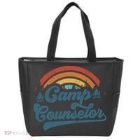 Summer Camp Counselor Staff Groovy Rainbow Camp Counselor Tote Bag thumb 0