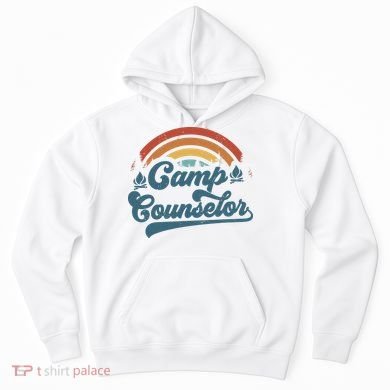 Summer Camp Counselor Staff Groovy Rainbow Camp Counselor Hoodie