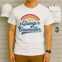 Summer Camp Counselor Staff Groovy Rainbow Camp Counselor T-Shirt thumb 6