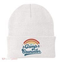 Summer Camp Counselor Staff Groovy Rainbow Camp Counselor Beanie thumb 0