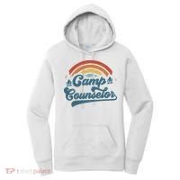 Summer Camp Counselor Staff Groovy Rainbow Camp Counselor Women's Hoodie thumb 0