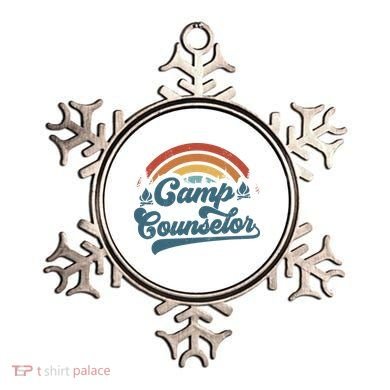 Summer Camp Counselor Staff Groovy Rainbow Camp Counselor Ornament