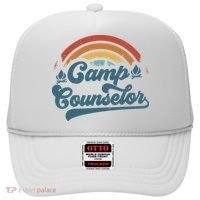 Summer Camp Counselor Staff Groovy Rainbow Camp Counselor Hat thumb 0