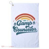 Summer Camp Counselor Staff Groovy Rainbow Camp Counselor Golf Towel thumb 0