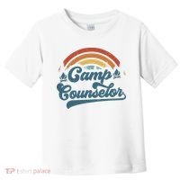 Summer Camp Counselor Staff Groovy Rainbow Camp Counselor Toddler T-Shirt thumb 0