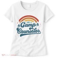Summer Camp Counselor Staff Groovy Rainbow Camp Counselor Women's T-Shirt thumb 0