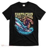 Santa Cruz California Summer Surfing Bigfoot Shark T-Shirt thumb 0