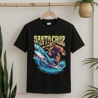 Santa Cruz California Summer Surfing Bigfoot Shark T-Shirt thumb 2