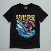 Santa Cruz California Summer Surfing Bigfoot Shark T-Shirt thumb 5