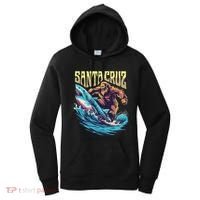 Santa Cruz California Summer Surfing Bigfoot Shark Women's Hoodie thumb 0