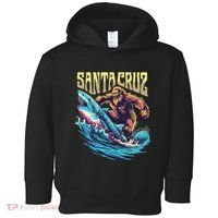 Santa Cruz California Summer Surfing Bigfoot Shark Toddler Hoodie thumb 0