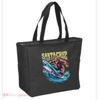 Santa Cruz California Summer Surfing Bigfoot Shark Tote Bag thumb 2