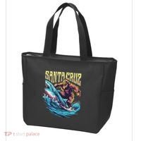 Santa Cruz California Summer Surfing Bigfoot Shark Tote Bag thumb 3