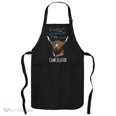 Scottisch Cow Cowculator Scottish Highland Cattle Apron